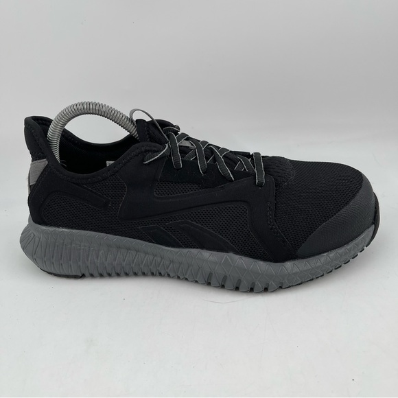 Reebok 👞 Unisex Flexagon 3.0 Black Composite Toe Metal Free Work Shoe- Size 9 - Picture 1 of 12